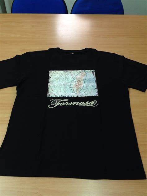 台灣古地圖短袖純棉T恤(黑)〈M〉