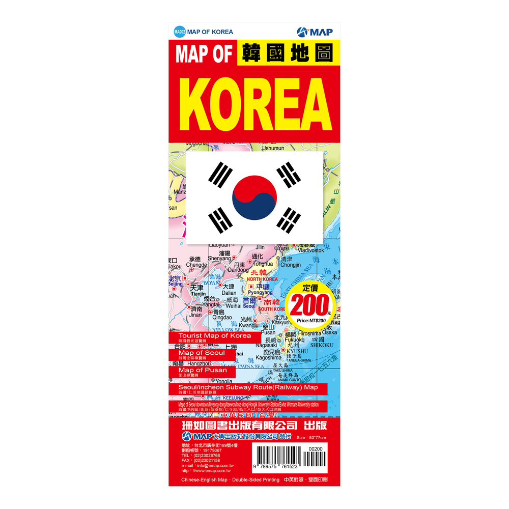 韓國地圖 MAP OF KOREA